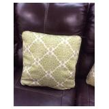 Five  Green Ashley Accent Pillows