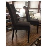 Ashley Brown Cloth Chairs