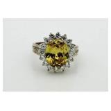 Oval 4.00 ct Canary Yellow Dinner Ring