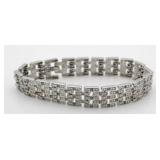 Panther Link 1.00 ct Diamond Tennis Bracelet