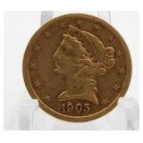 1906-S Liberty $5 Gold Piece