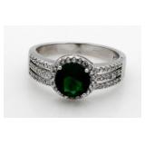 Brilliant 2.50 ct Emerald Solitaire Ring