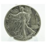 1942 Walking Liberty Silver Half Dollar