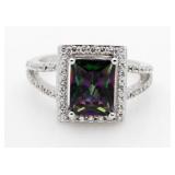 Emerald Cut 2.50 ct Mystic Topaz Designer Ring