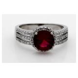 Brilliant 2.50 ct Ruby Solitaire Ring