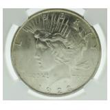 1923 MS62 Peace Silver Dollar