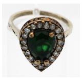 Pear Cut 1.88 ct Emerald Dinner Ring