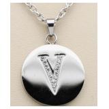 Swarovski "V" Pendant