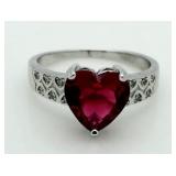 Heart Shape 4.00 ct Pink Tourmaline Solitaire Ring