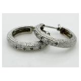 Diamond Accent Hoop Earrings