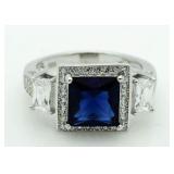 Princess Cut 2.50 ct Sapphire Designer Ring