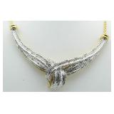 Large Diamond Accent Evening Necklace