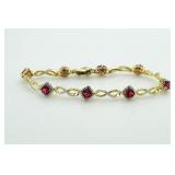 Ruby & Diamond Tennis Bracelet