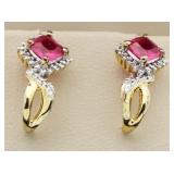 Ruby & Diamond Earrings