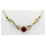 Ruby & Diamond Evening Necklace