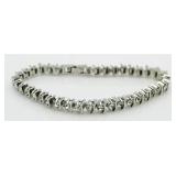 Brilliant 4.00 ct White Topaz Fashion Bracelet