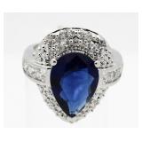 Pear Cut 4.50 ct Sapphire Dinner Ring