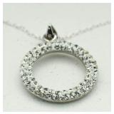 White Topaz Circle Of Life Pendant