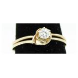 14kt Gold Brilliant 1/5 ct Diamond Solitiare Ring