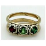 14kt Gold Gemstone Split Shank Ring