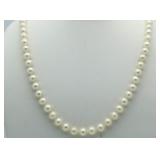 14kt Gold Genuine 18" Pearl Necklace