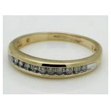 10kt Gold 1/4 ct Channel Set Diamond Ring