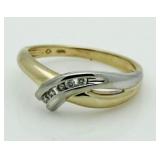 14kt Gold Two Tone Diamond Designer Ring