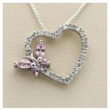 10kt Gold 1.00 ct Diamond Heart Pendant