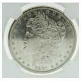 1881-S MS61 Morgan Silver Dollar