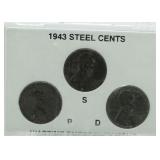 (2) 1943 Steel Cent Mint Sets