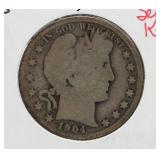 1904-S Barber Silver Half Dollar *Key Date