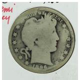 1896-O Barber Silver Half Dollar *Key Date