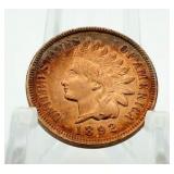 1892 Gem BU Indian Head Cent