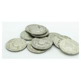 (10) Franklin Silver Halves