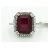 14kt Gold 7.06 ct Ruby & Diamond Ring