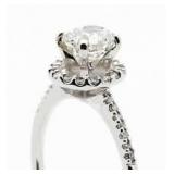 14kt Gold Cushion Cut 1.25 ct Diamond Ring