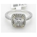 14kt Gold Princess Cut 2.24 ct Diamond Ring