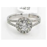 14kt Gold Brilliant 1.09 ct Diamond Solitaire Ring