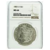 1883-O MS64 Morgan Silver Dollar