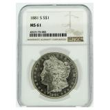 1881-S MS61 Morgan Silver Dollar