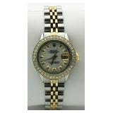 Ladies Oyster Date MOP Diamond Rolex Watch