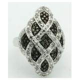 Stunning 1.00 ct Black & White Diamond Ring