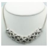 Stunning 1.00 ct Black & White Diamond Necklace