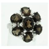 Gorgeous 7.50 ct Smoky Quartz Designer Ring