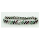 Genuine 8.50 ct Gemstone & Diamond Bracelet