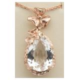 Pear Cut 22.50 ct White Topaz Designer Pendant