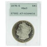 1878-S MS63 Morgan Silver Dollar *Rattler