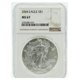 2004 MS67 American Silver Eagle