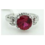 Round 2.50 ct Ruby Designer Ring