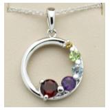 Gemstone Half Moon Designer Pendant